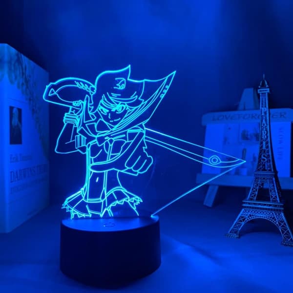 Stor storlek Kill La Kill Ryuko Matoi Anime LED-lampa för sovrummet