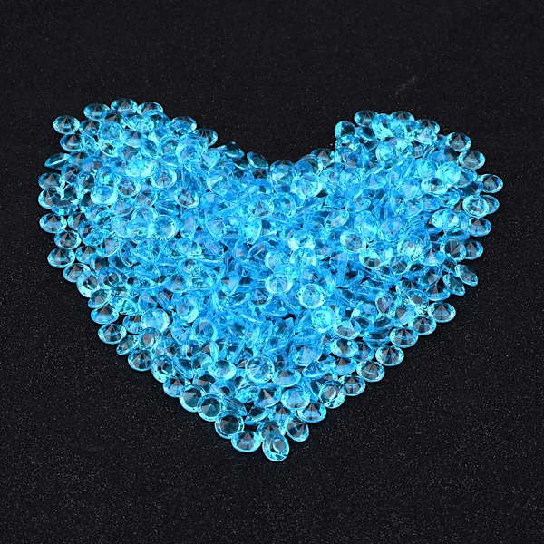 1000 stk 10 mm akrylperler bryllupsfestdekor DIY-pynt tilbehør (blå)