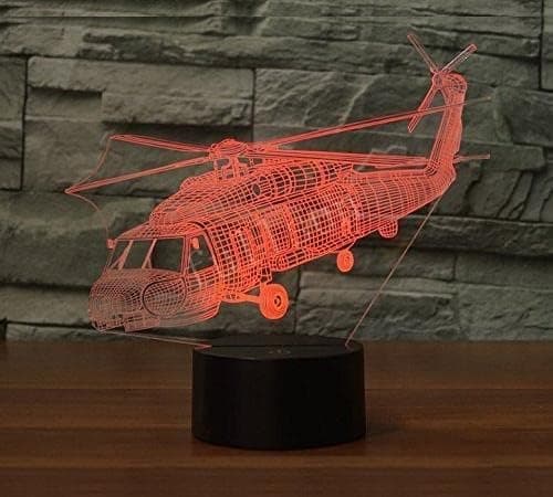 3D Fly Helikopter Natlys Touch Bord Skrivebord Optisk Ill