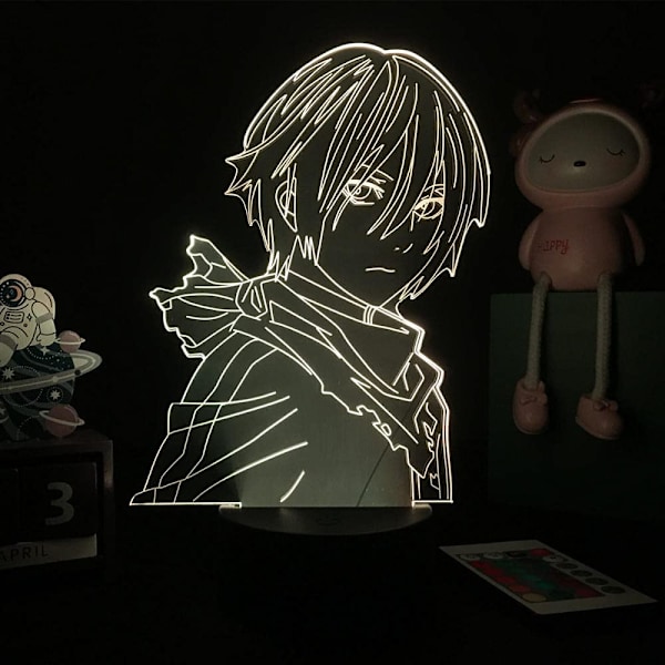 LED-lampe Anime Noragami 3D nattlys for soverom dekor gutter bursdagsgave Manga Noragami figur akryl bordlamper for gutter jenter gave sovelampe
