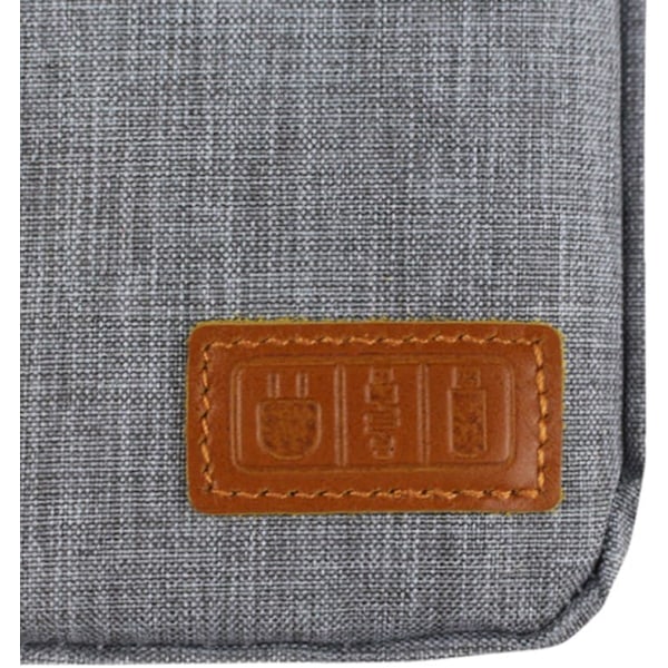 Elektronisk tilbehørsveske, digital dings-arrangørveske, grå nylon reiseutstyrs oppbevaringsveske med bærbart etui for kabel, USB, øretelefoner, bærbar harddisk