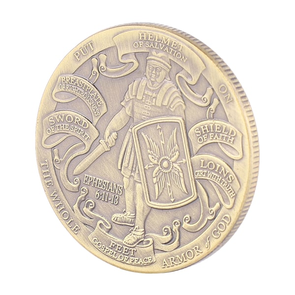 40*3mm Antik soldat mönster metall retro rustning utmaning mynt samling