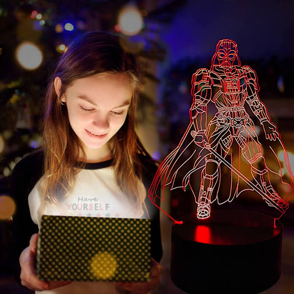 3D Star Wars-lampa, LED-illusion nattlampa, 16 färger Chang