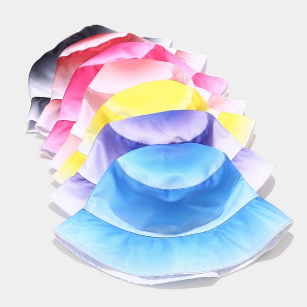 Spand Hat Tie Dye Vendbar Fisker Sommer Strand Solhat Blue