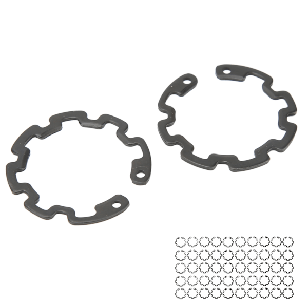 50 stk. 1,3 mm AC-kompressor koblings snap ring sort jern præcis pasform til 10S AC-kompressor koblingsaksel