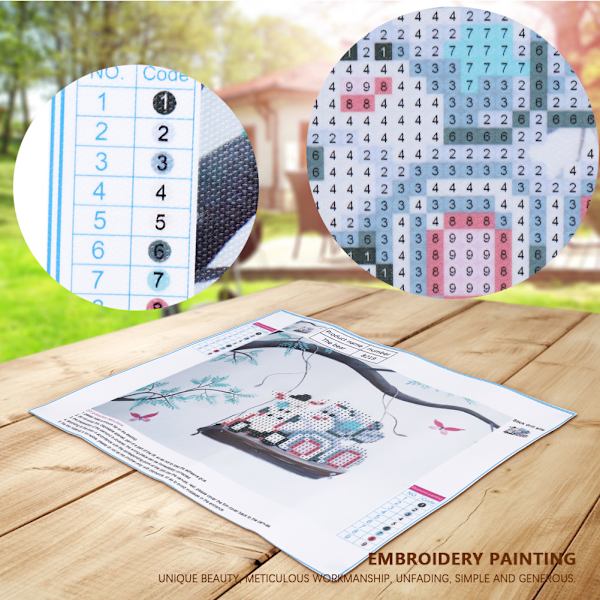 DIY Håndlaget Rhinestone Broderi Maleri Korssting Kit Håndverk for Hjemmeveggdekor