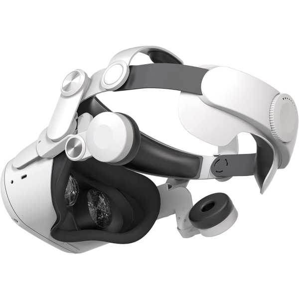 Design Halo Hovedrem til Oculus/Meta Quest 2, Justerbar Rem og Øremuffer Tilbehør til Oculus Quest 2, Forbedret Support & Spil Fordybelse, R