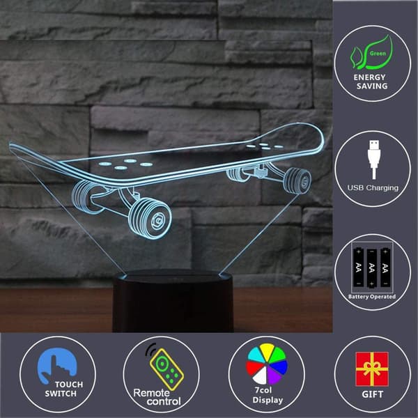 3D Optisk Illusion Mops Hund Sensor Natlampe med Smart Til