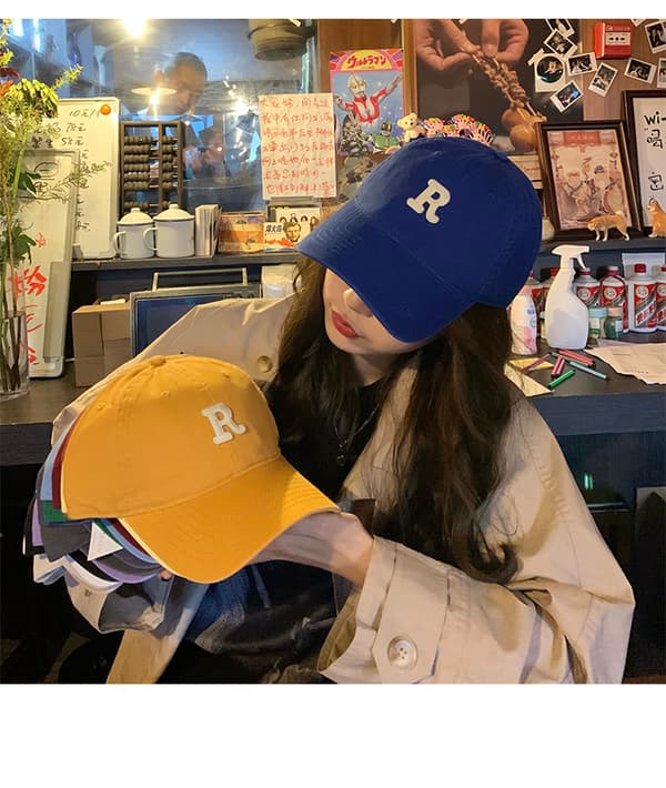 Ny baseballcaps for kvinner, brodert enkel student all-match Grey