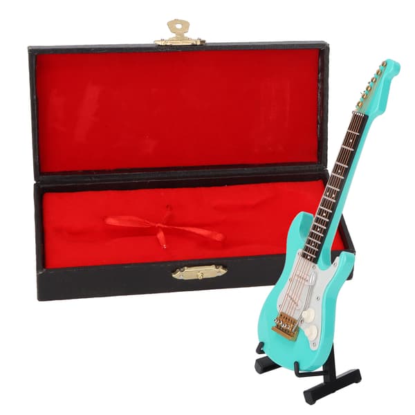 Miniatyrgitarr Replika Miniatyrgitarr Musikinstrument Modell Hemmakontorsdekorationer