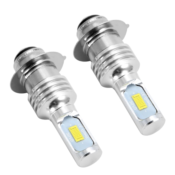 2 st 80W 6000K Vita LED-lampor för bil H6/P15D Dimljus med Dekoder