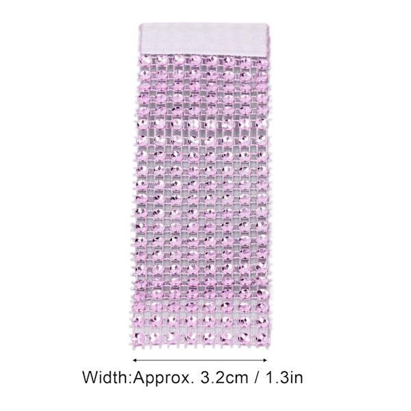 50 stk serviettringer rosa skinnende dekorative rhinstein serviettringer for DIY bryllupsbuketter kakeholdere