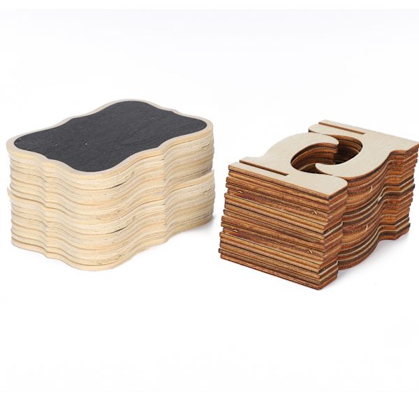 2 sett mini tavle skilt plasskort bryllup dekorasjon håndverk display liten tavle