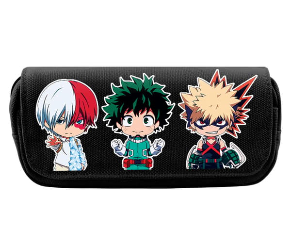 My Hero Academia Canvas Rymlig Dubbelskikts Pennfodral AA