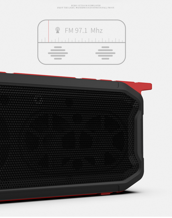 Trådløs Bluetooth Stereo Bærbar Høyttaler Støtsikker Ipx7