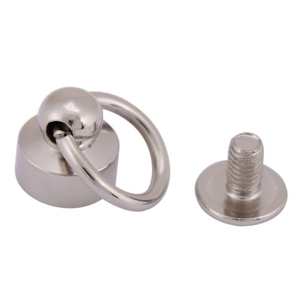 20 st nitar fästelement DIY läderhantverk plånbok telefonfodral kedjeväska skruvar 8mm set silver