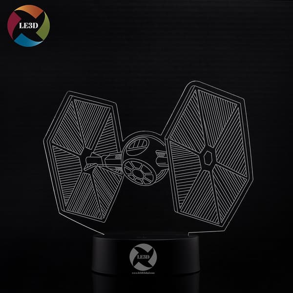 3D Optisk Illusions Natlampe - 7 LED Farveskiftende Lampe