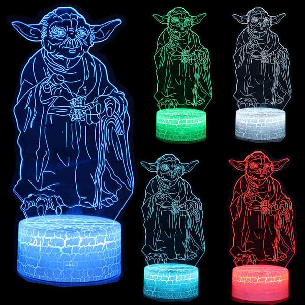 3D Illusion Star Wars Nattlampa Fyra Mönster Interste