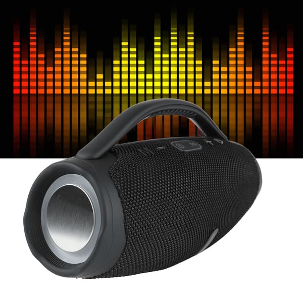 RGB Bluetooth-kaiutin, vedenpitävä, pitkä akunkesto, kannettava langaton Bluetooth-kaiutin ulkokäyttöön, musta