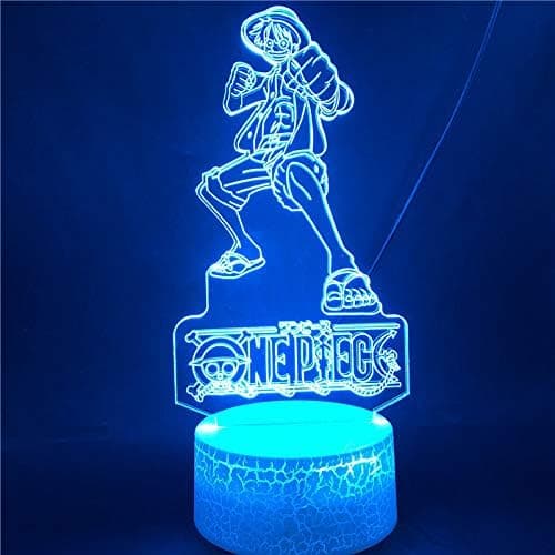 One Piece Luffy 3D Illusion Natlampe Smart Touch, RG