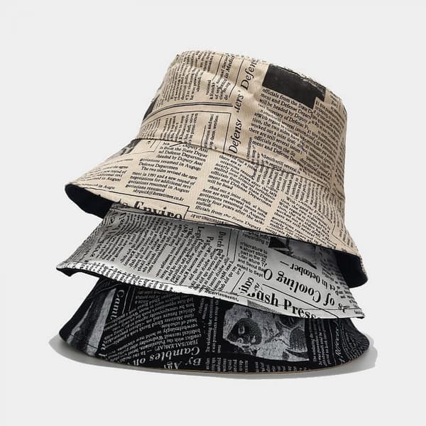 Unisex Print Dobbeltsidet Vendbar Spandhat Black