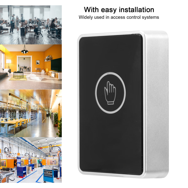 Dörrutgångsknapp LED Infraröd Tillträdeskontroll Bakgrundsbelyst Brytare ABS Plast NonTouch Typ DC 12V