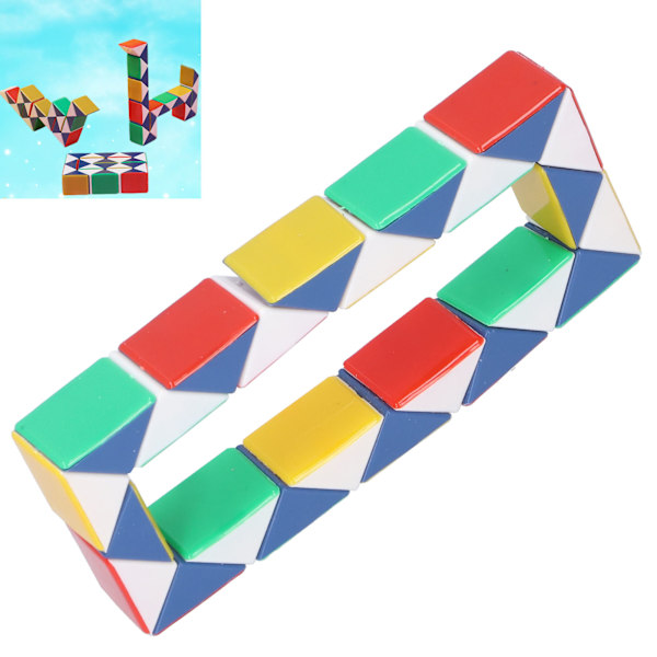 5 st Puzzle Cube Linjal Pussel Lindra Stress Hjärnträning Pedagogiska Leksaker Present till Barn