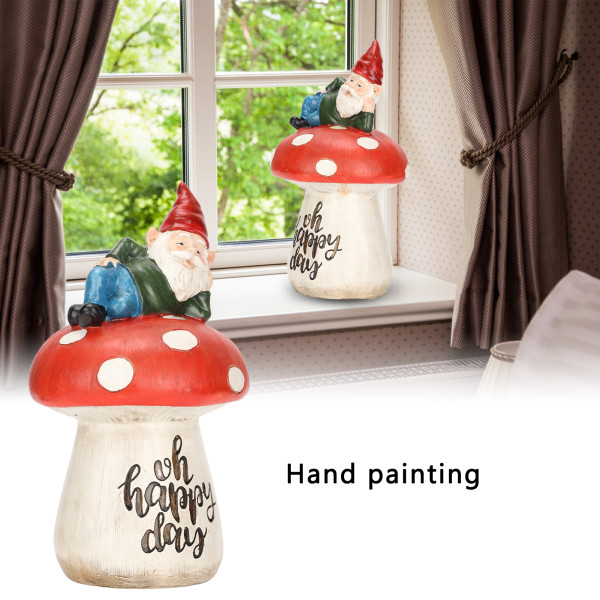Have Gnome Premium Resin Håndmaling Ultraviolet Proof Holdbar Falmefri Bred Anvendelse Nisser Havedekorationer