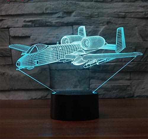 3D Fly Kampfly Nattlys Illusjonslampe 7 Fargeendringer
