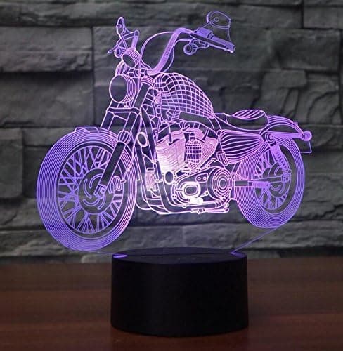 3D Nattlampe Optisk Illusjon Nattlys 7 Farge Cha