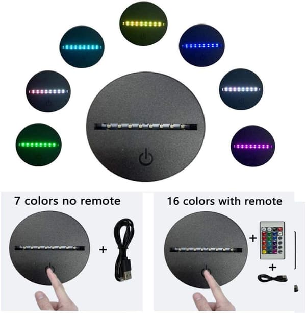 Drenge Piger Anime 3D LED Bil Natlampe Gradient Jeep Form