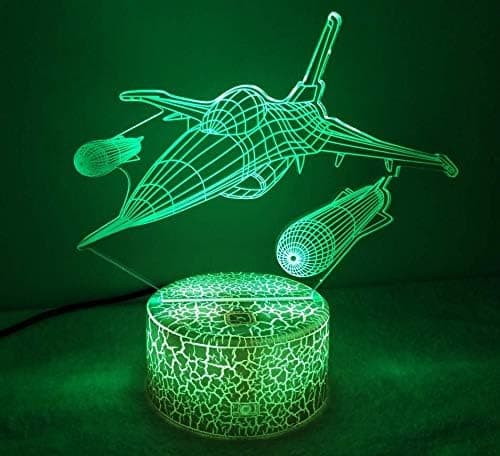 Optisk Illusion 3D Fly Natlampe 16 Farver Skiftende