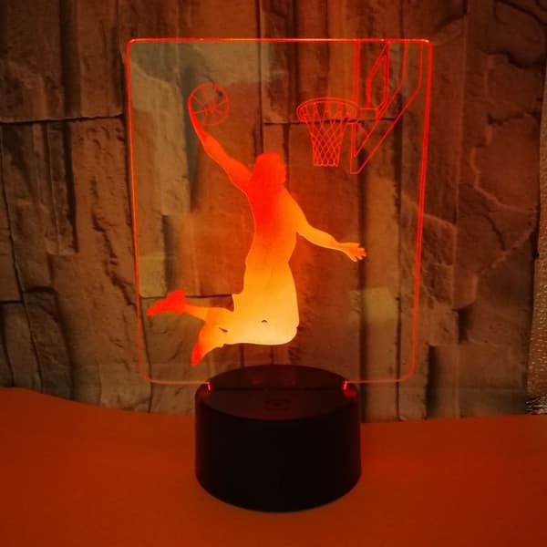 Shoot Natlampe, 3D Illusion LED Lampe, 7 Farver Dæmpbar m