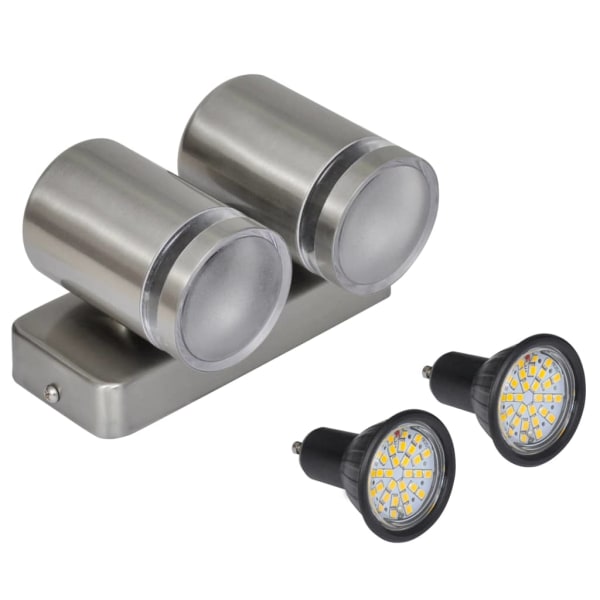 Væglampe LED kegleformet GU10 rustfrit stål