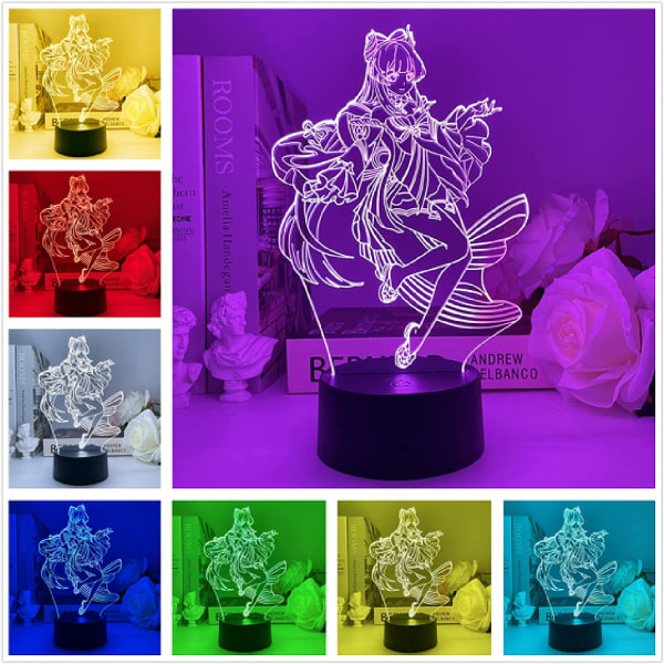 Genshin Impact Sangonomiya Kokomi Night Light 3D Led Game In