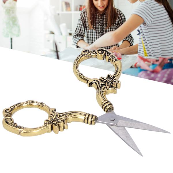 Vintage Blomstersaks DIY Europæisk Stil Håndarbejde Broderi Retro Håndværkssamling Guld