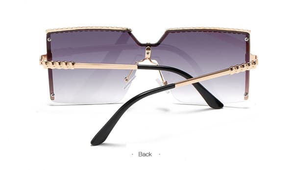 Mote Dame Metall Legering Halv Ramme 100% UV-beskyttelse Sol