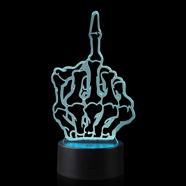 3D Illusion Langfinger Tommelfinger Op Natlampe med 16