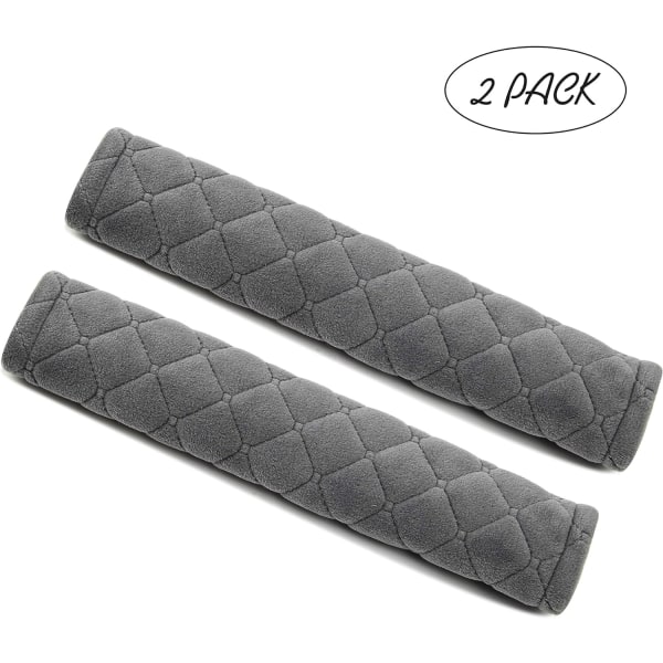 Soft Auto Seat Belt Cover Seatbelt Shoulder Pad 2 PCS for a More Comfortable Driving Compatible with All Cars and Backpack Dark Gray