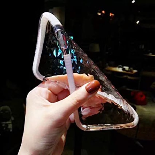 Kompatibelt iPhone XR case, kristallklart Slim Diamond Patte