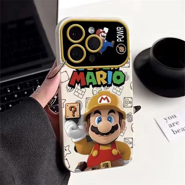 2024 Nytt Estetiskt Telefonfodral för iPhone, Mario Telefonfodral för Flickor Kvinnor Cool Trendig Design Mjuk TPU Presentfodral för iPhone Orange iPhone 12 Pro