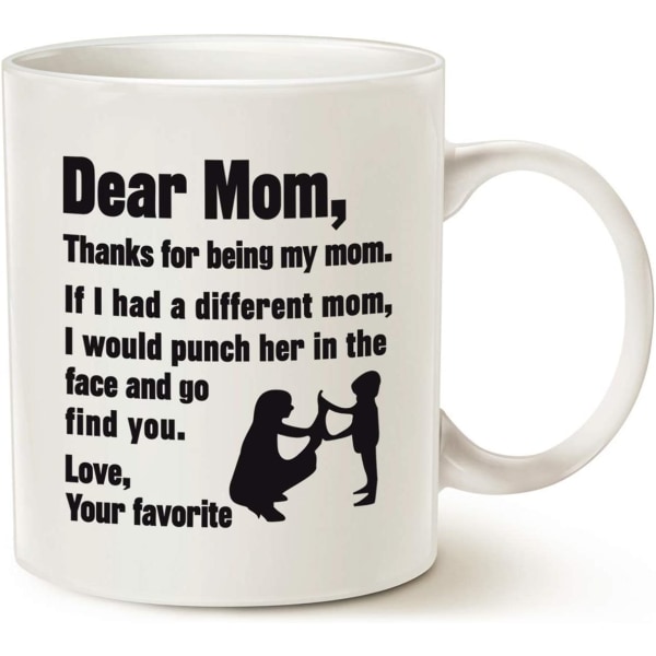 Rolig mors dag för mamma kaffemugg, bästa presenterna till mamma Mamma kopp, vit 11 Oz