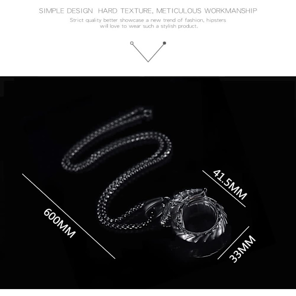 Kors Eternal Ring Vedhæng Halskæde Rustfrit Stål Vedhæng Halskæde til Mænd Kvinder Bedste Ven Halskæder Black Eternal Ring