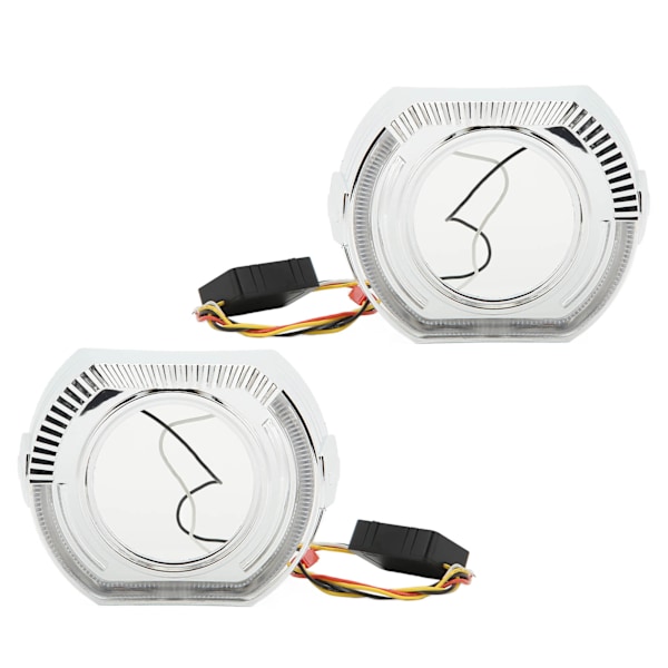 LED Angel Eyes Halo DRL Bågar 12V 5W Vänster Höger Ringöverdrag för 3 Tums Bi Xenon LED Dubbla Lins Strålkastare Vit Gul Ljus