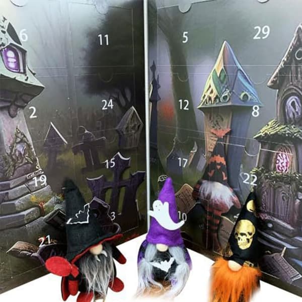 2025 Halloween Nisse Adventskalender 31-dagers nedtelling med samleobjekter Nissedukker Gaver til gutter, jenter og voksne
