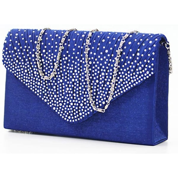 AVEKI Dame Aften Håndtasker Brude Bryllup Taske Håndtaske, Royal Blue