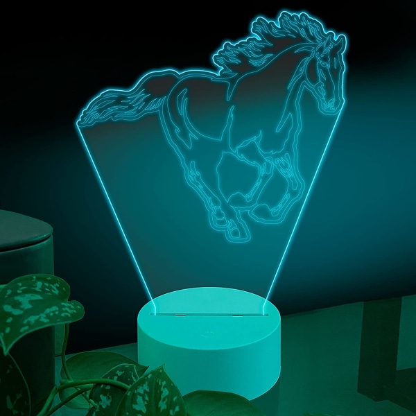 Animal 3D Led bordslampa, snabblöpande ras Häst Galopp Ma