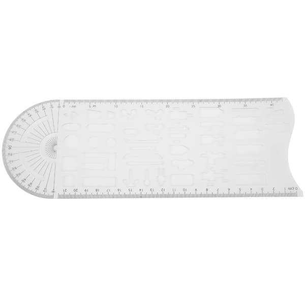 Student Learning Ruler Drawing Tool Template Ruler Stationery Set för god transparens