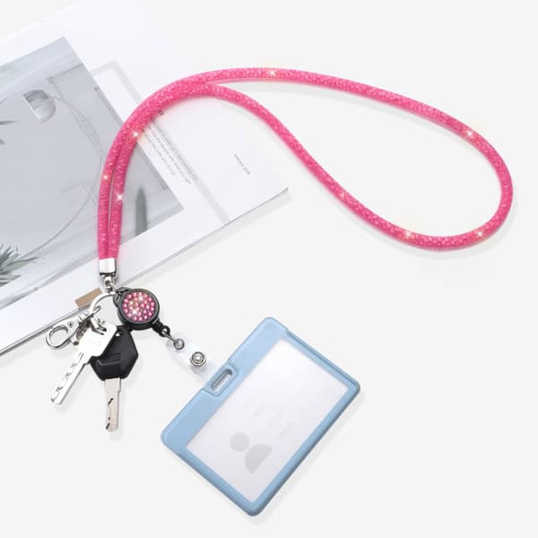 ID-kortssnodd med 32,9\" rem för ID-kort, rosa, 1-pack Pink