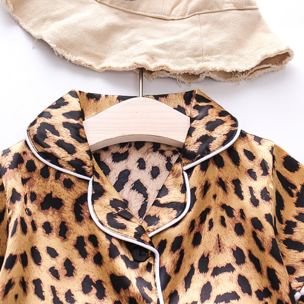 Pojkar flickor sommar pyjamas set tecknad katt vit, L